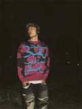 EVETS Purple Art Knit Sweater