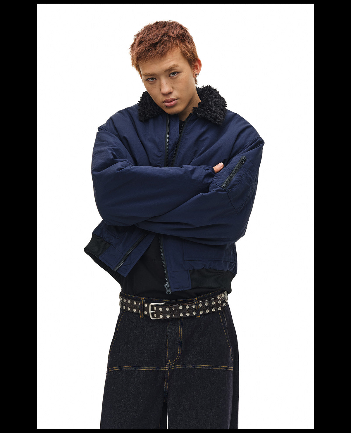NOVACAM Fur Collar MA-1 Bomber Jacket
