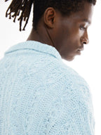 EMPTY REFERENCE Cutout Polo Knit Sweater