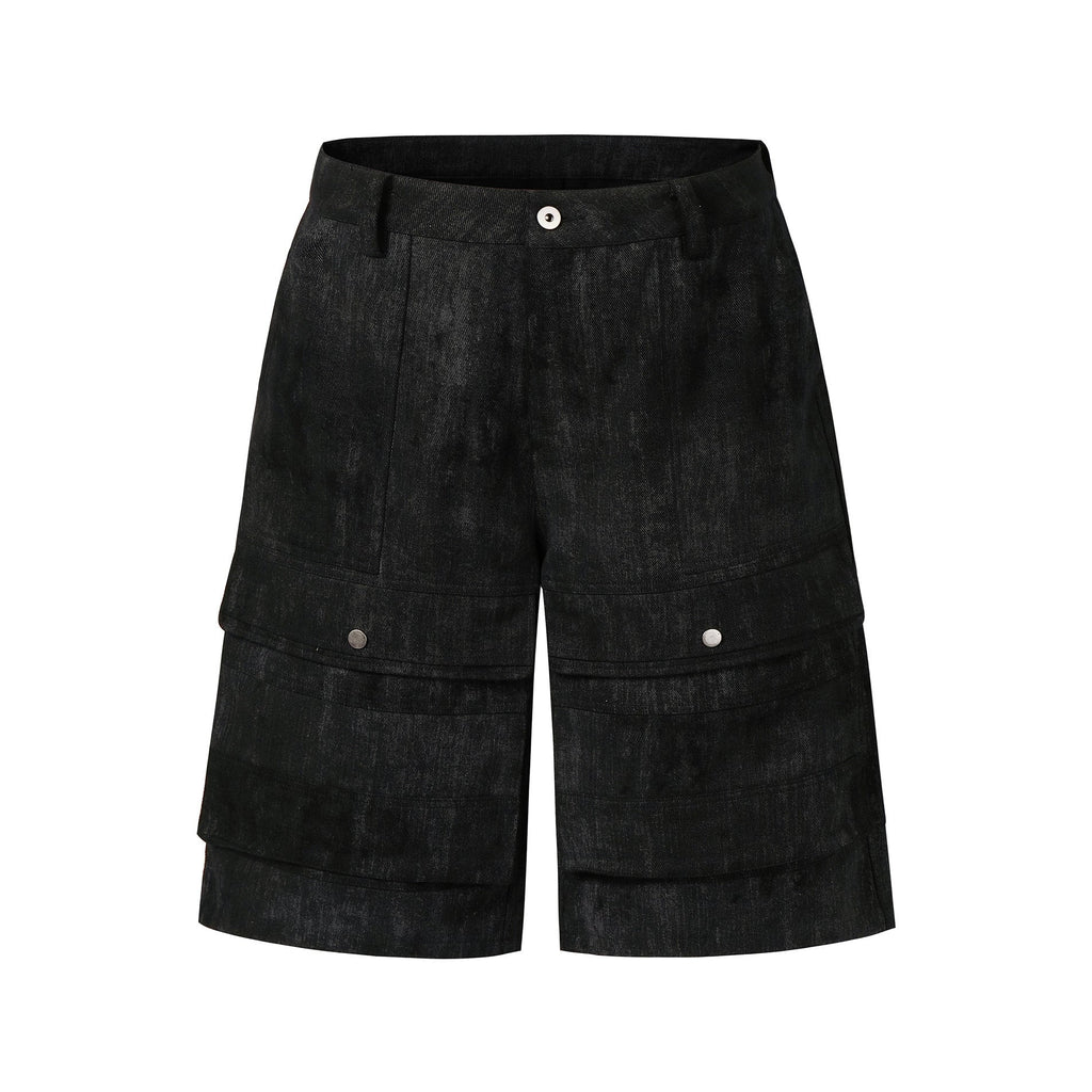NOVACAM Camouflage & Black Baggy Work Cargo Shorts