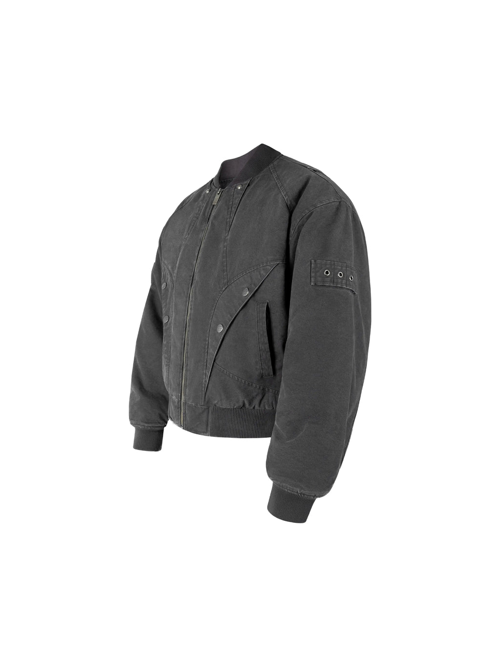 ANTIDOTE Deconstructed Washed Canvas Bomber Jacket