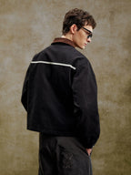 YADcrew Lace Line Embroidered Work Jacket