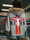 MEDM x EVA Lilith Removable Fur Zip-Up Hoodie