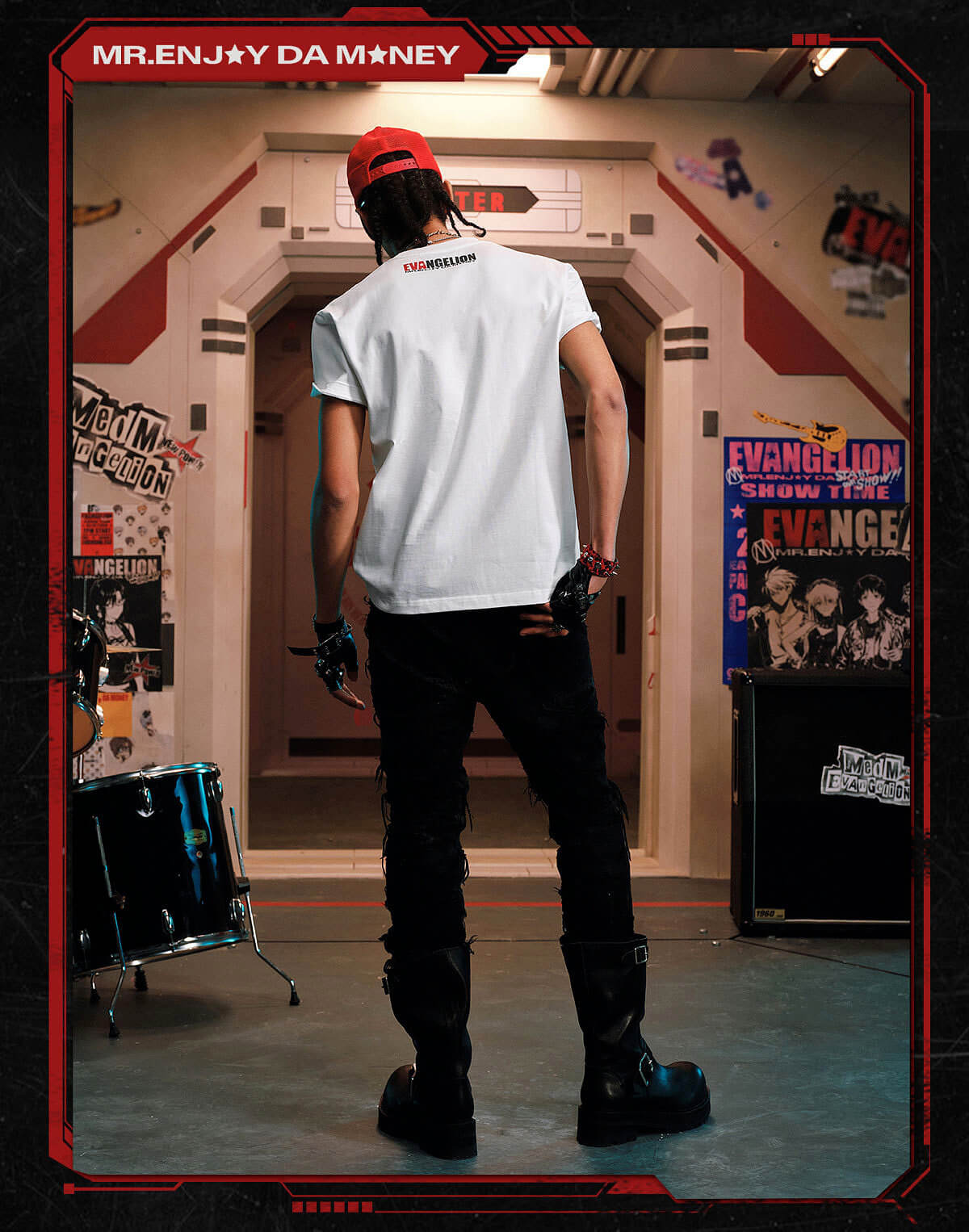 MEDM x EVA NEVER END Vintage Character Poster Print Tee
