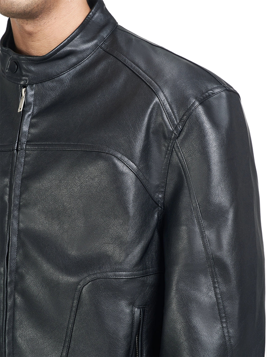 F3F Select Glossy PU Leather Racing Jacket