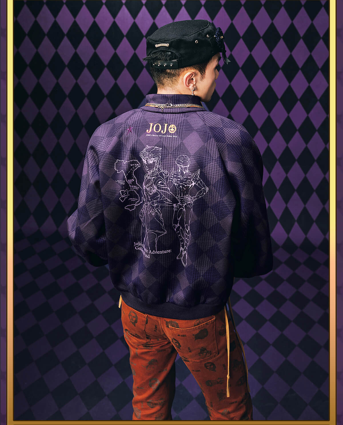MEDM × JOJO Diamond Plaid Harrington Jacket