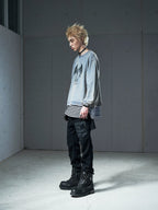 VENTUREK Washed Destruction Printed Sweatshirt