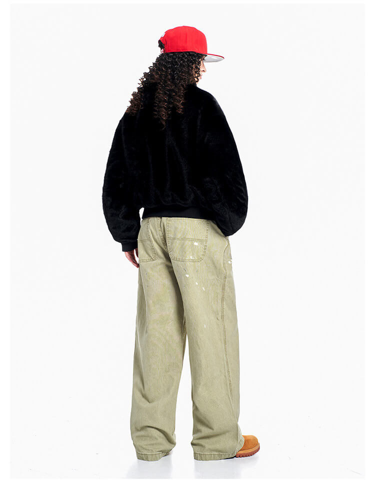 F3F Select Paint Splatter Washed Baggy Work Pants