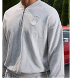 S45 Half Zip Logo Embroidered Sweatshirt