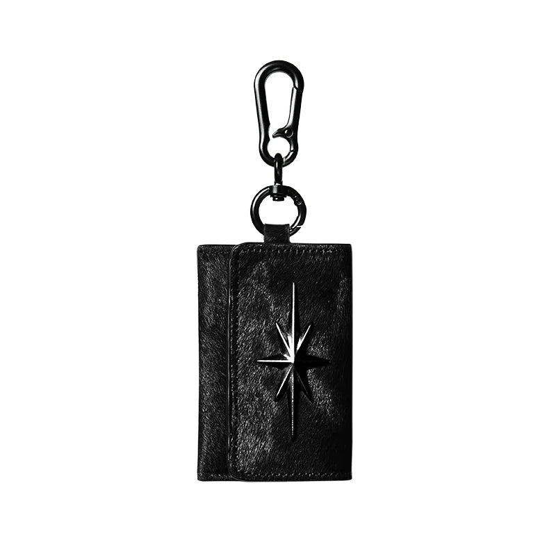 Remedy Metal Studded Keychain Coin Card Leather Wallet