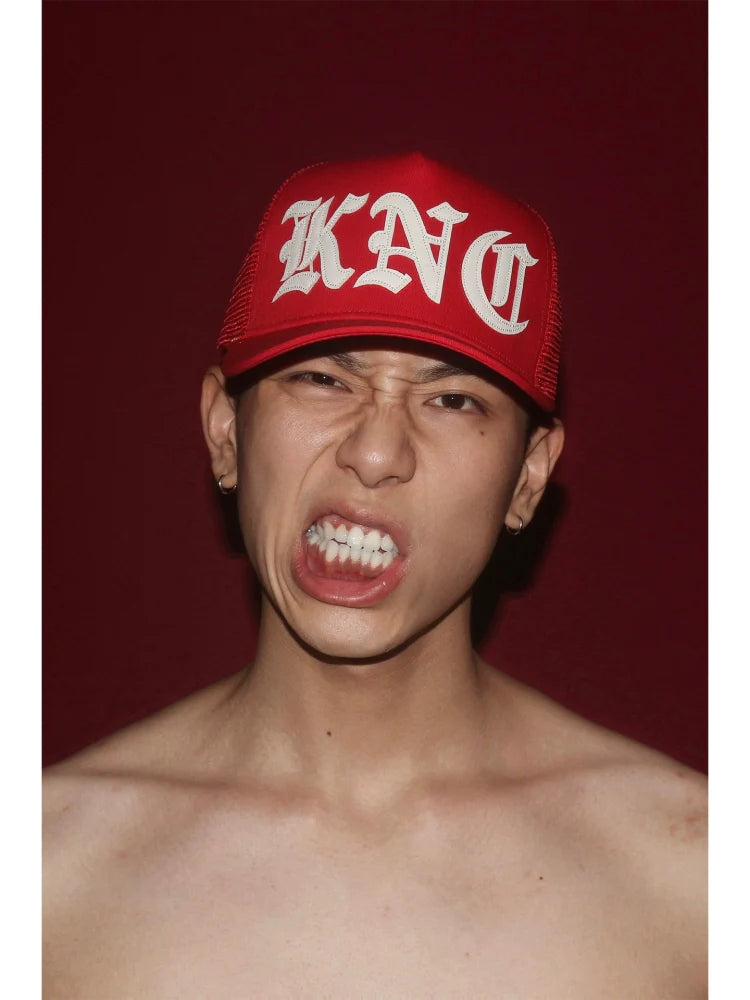KARMANISTIC Embroidered Letters Trucker Hat