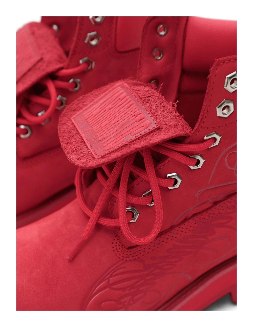 KARMANISTIC Nubuck Leather Embroidered Work Boots