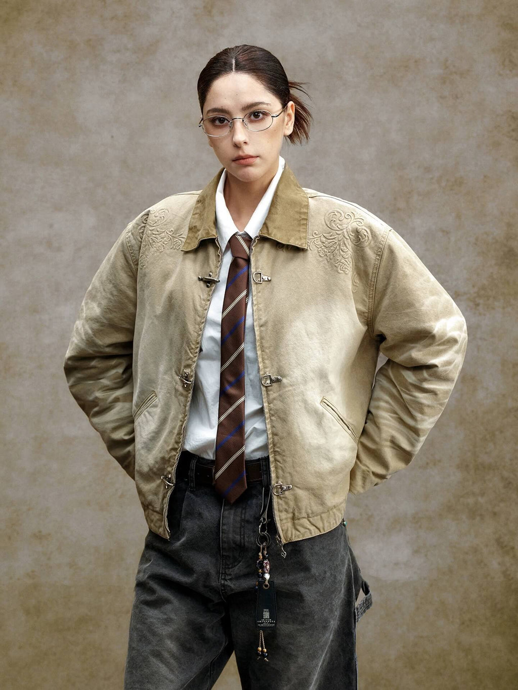 YADcrew Washed Detroit Work Jacket