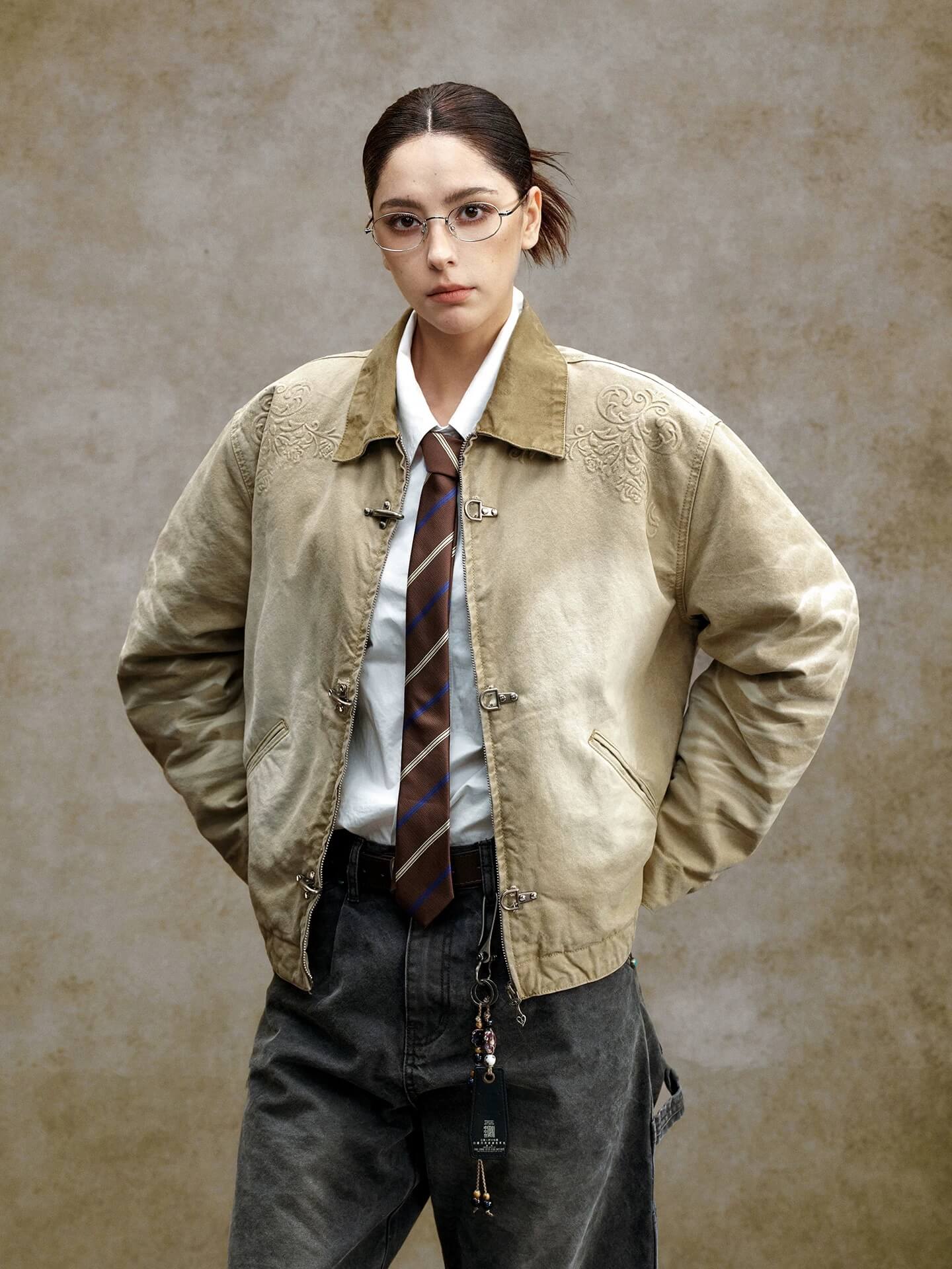 YADcrew Washed Detroit Work Jacket