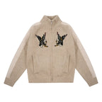 Labt Eagle Embroidered Sherpa Zip Up Jacket