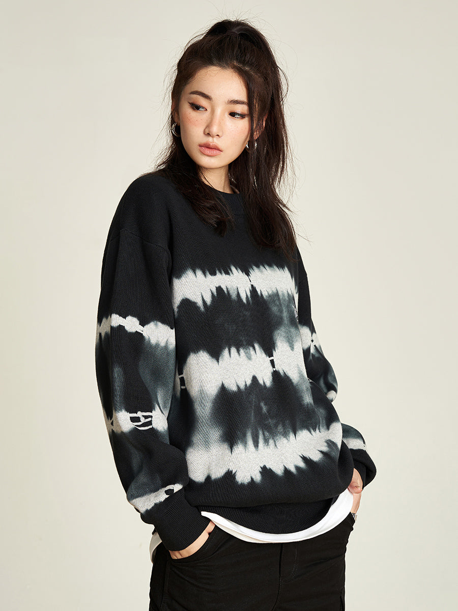 VOTE Tie Dyed Knit Sweater