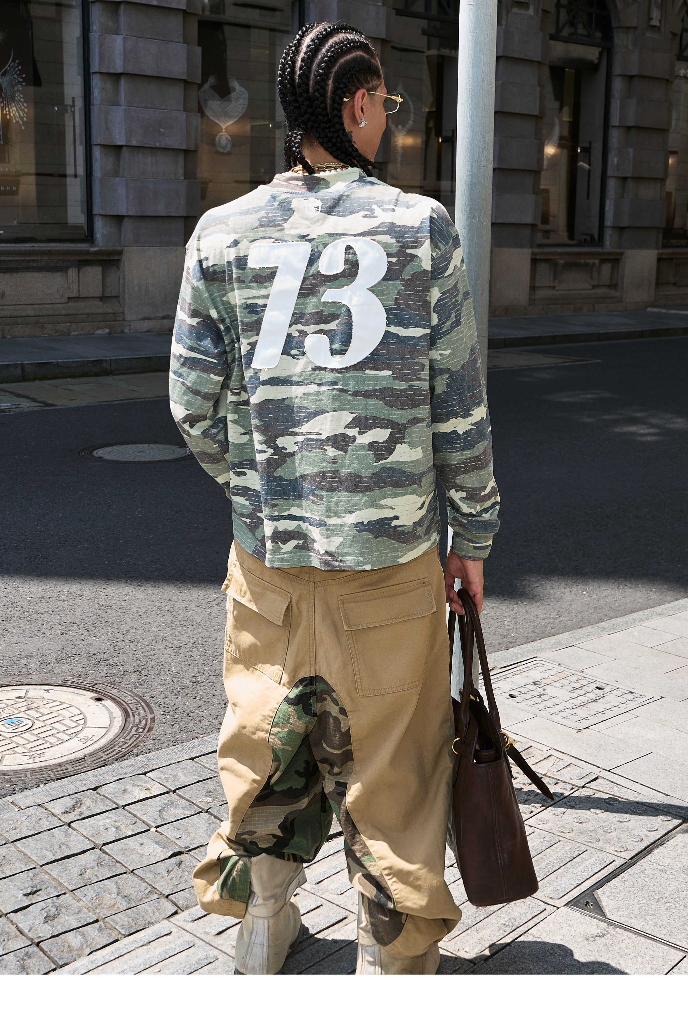 STEEPC Forest Camouflage Washed Vintage Long Sleeve Tee