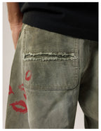 Remedy Kiss Mark Distressed Hole Work Painter Pants