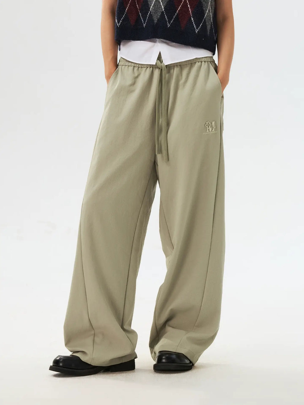 MEDM Deconstructed Patchwork Baggy Track Pants