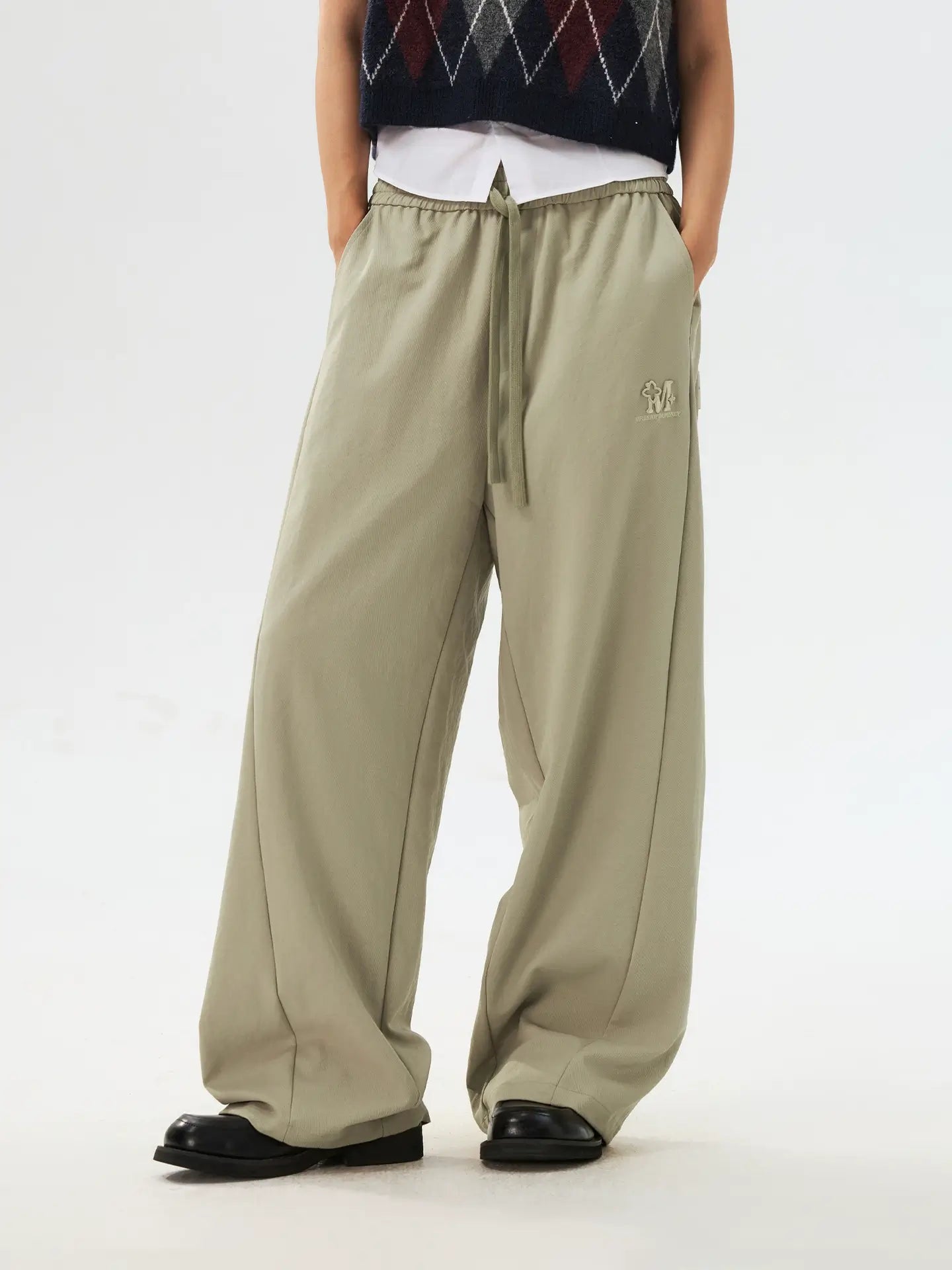 MEDM Deconstructed Patchwork Baggy Track Pants
