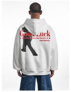 F3F Select Good Luck Printed Letter Hoodie