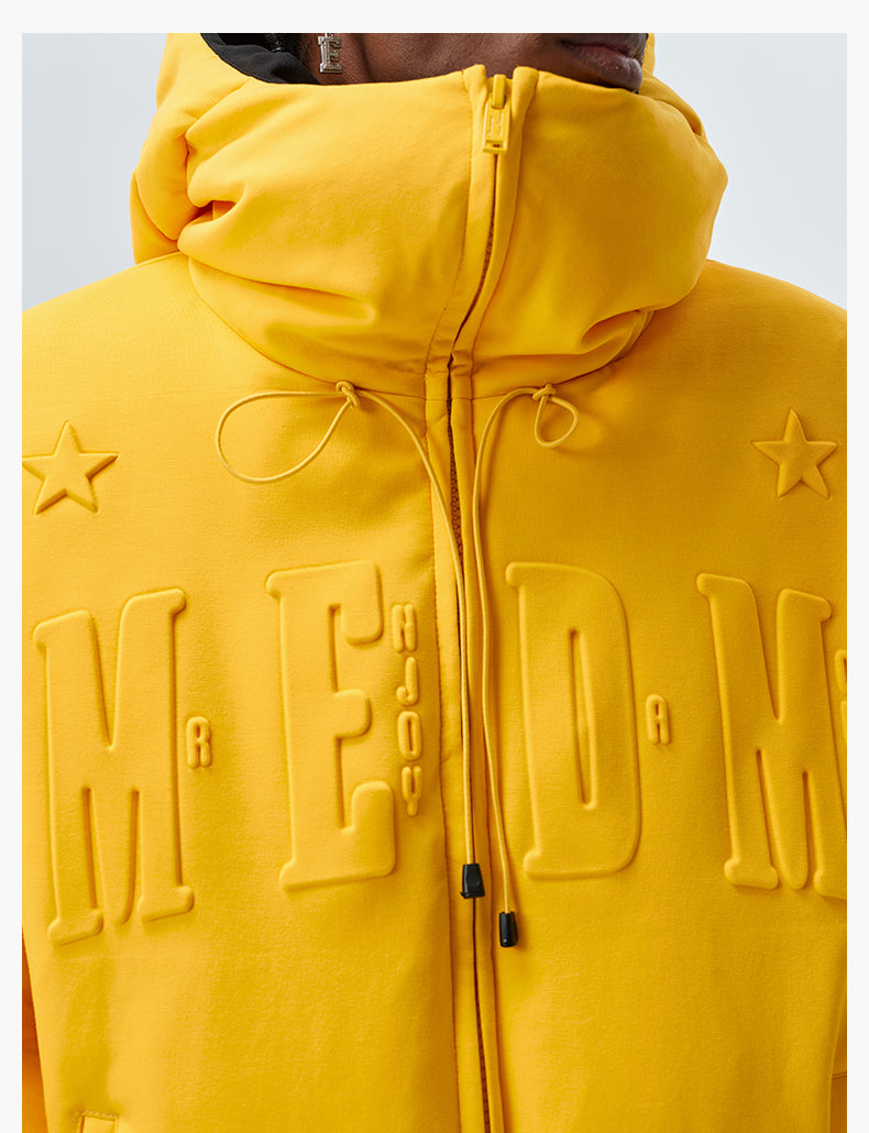 MEDM Embossed Logo Hooded Down Jacket