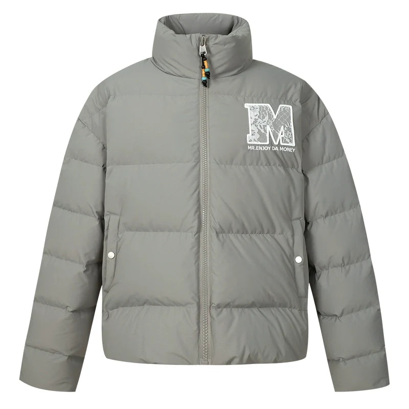 MEDM 3D Embroidered Lace Puffer Jacket