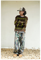 Remedy Striped Distressed Knit Sweater
