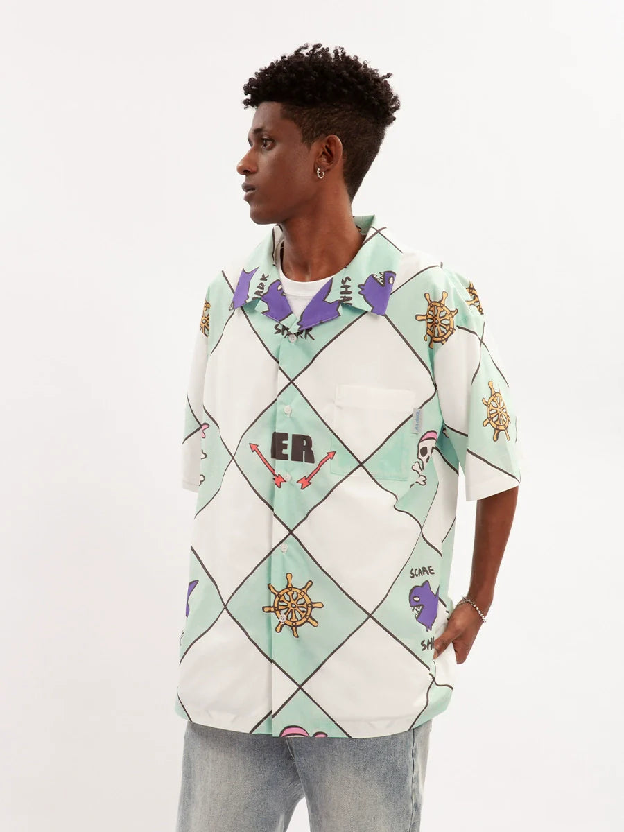 EMPTY REFERENCE Shark Short Sleeve Shirt