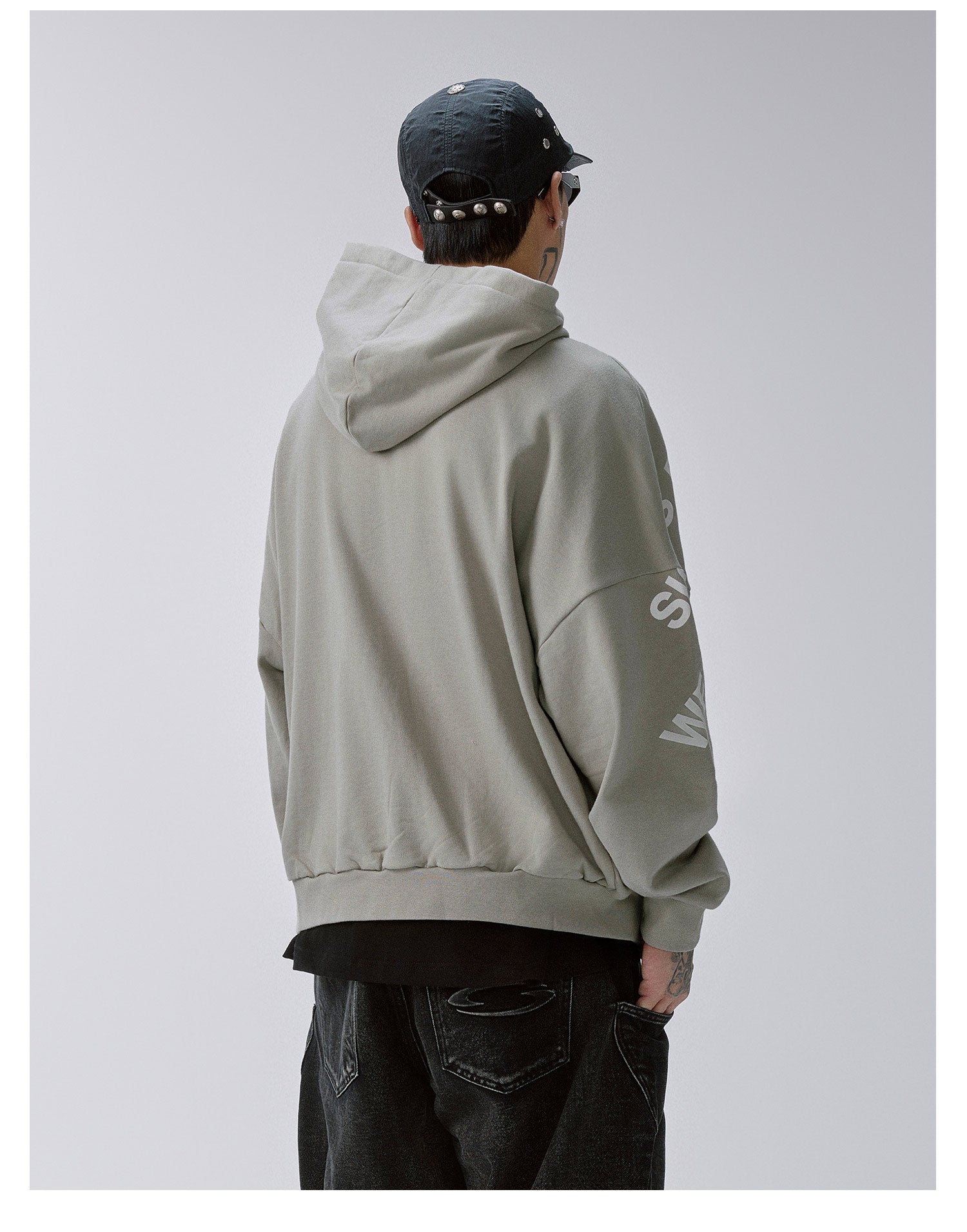 F2CE Embroidered Printed Zip Up Hoodie