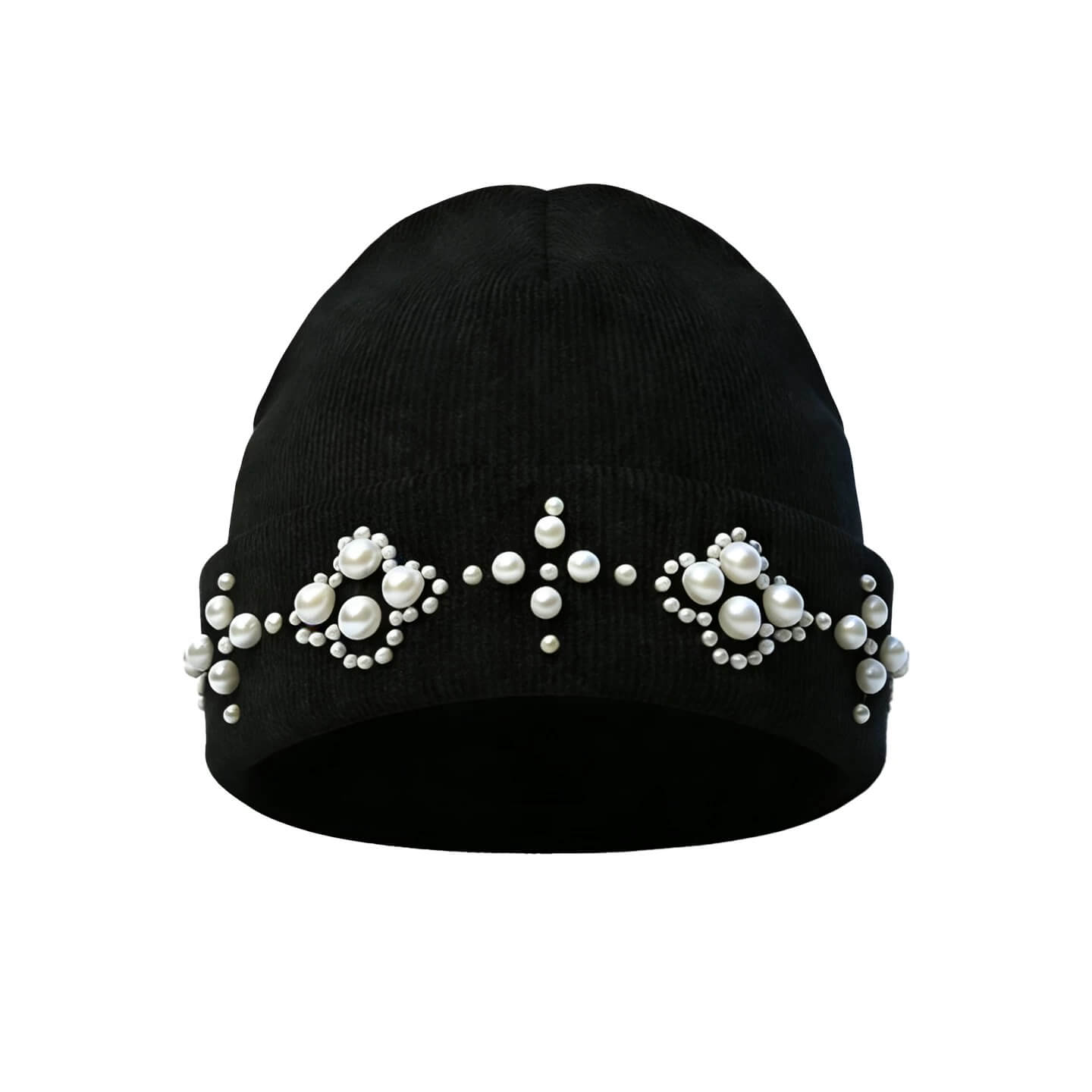 YADcrew Pearl Embellished Knit Beanie