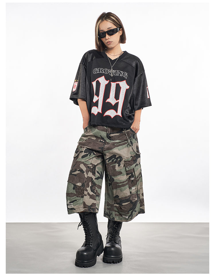 F3F Select Multi Pocket Camouflage Baggy Shorts