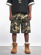 F3F Select Ripstop Double Knee Camouflage Studs Work Shorts