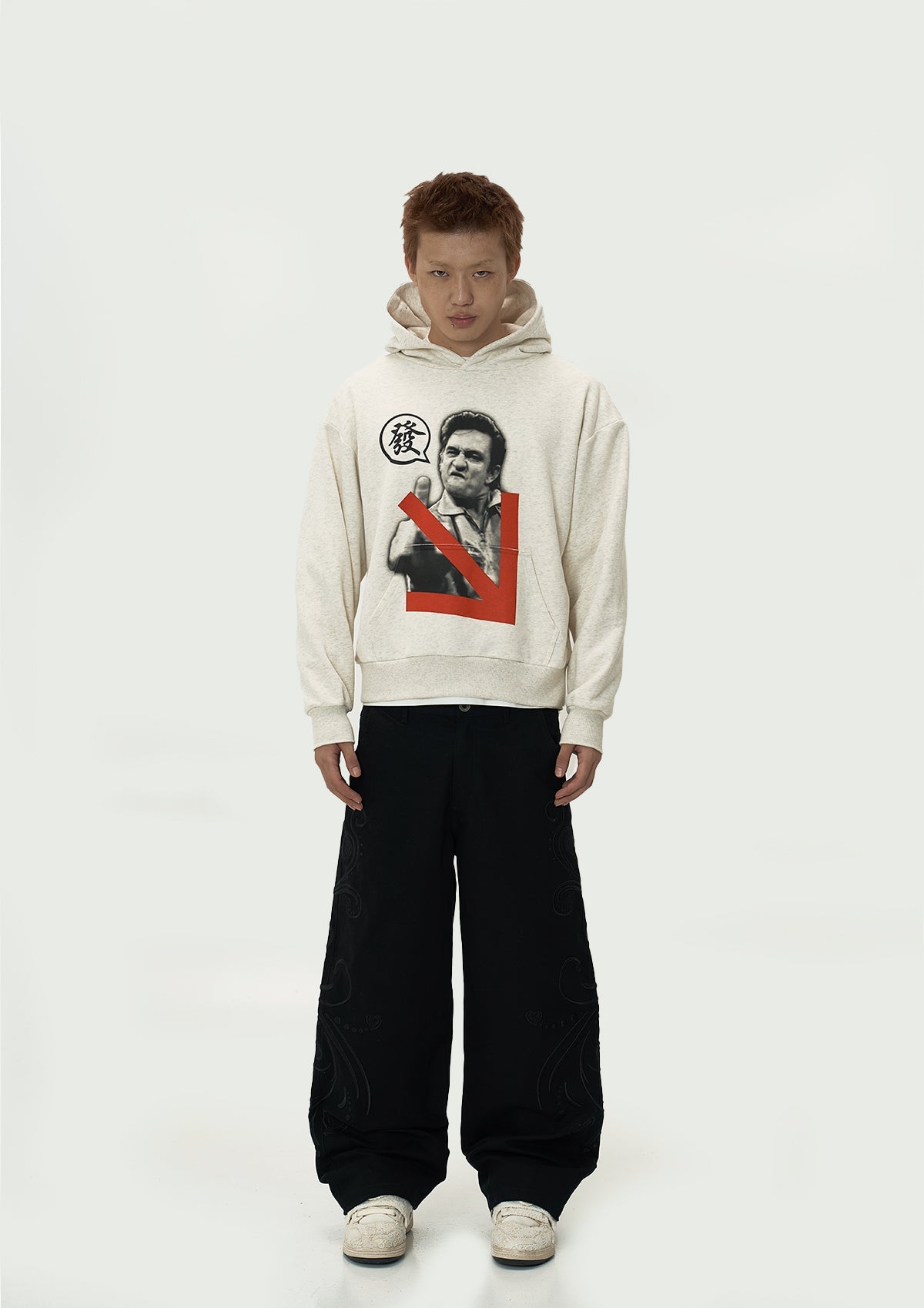 EVILKNIGHT(EK) Photo Graffiti Print Hoodie