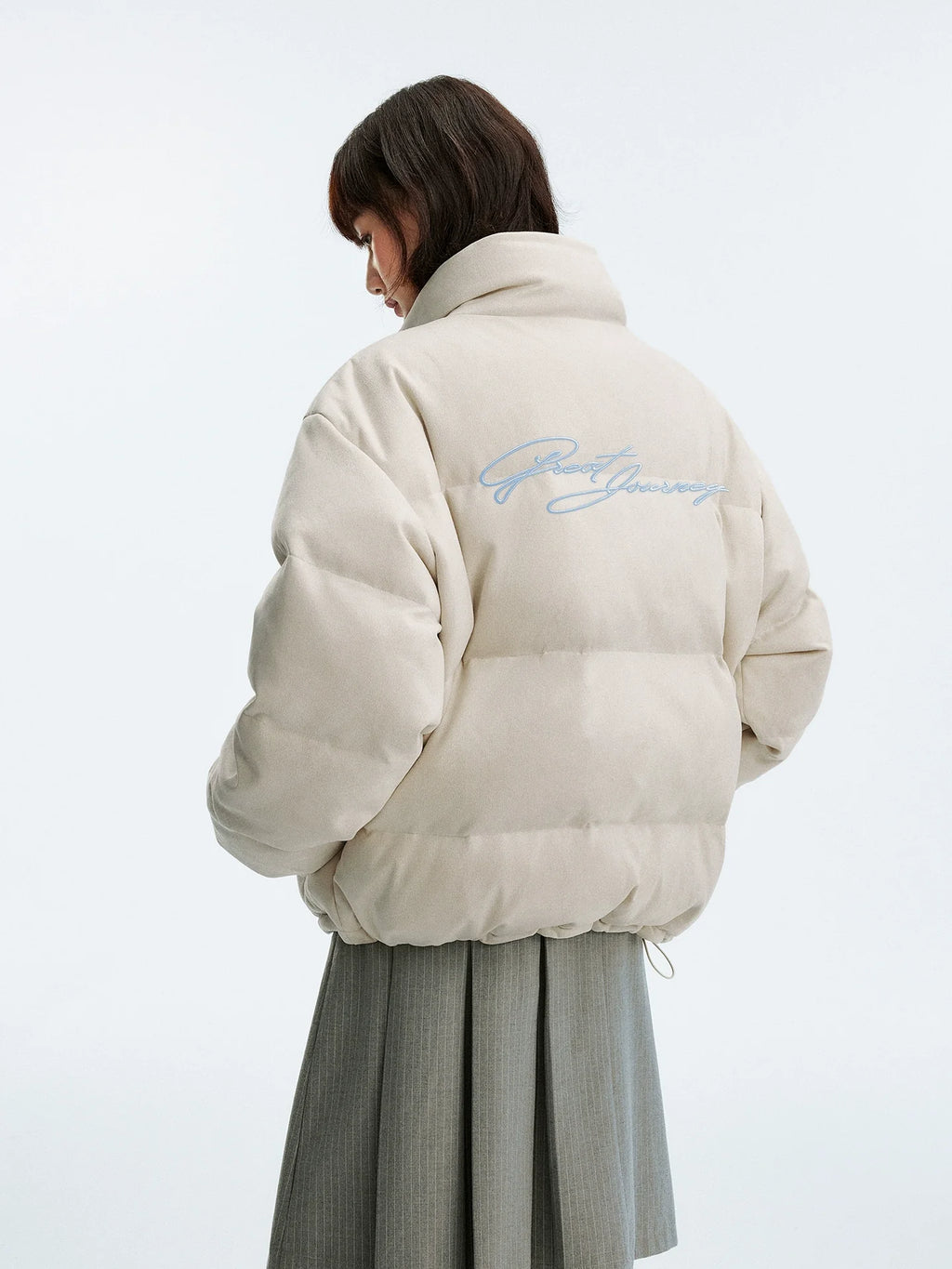 MEDM Suede 3D Embroidered Down Jacket