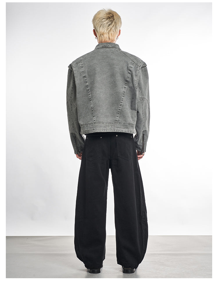 F3F Select Deconstructed Stitching Washed Denim Jacket