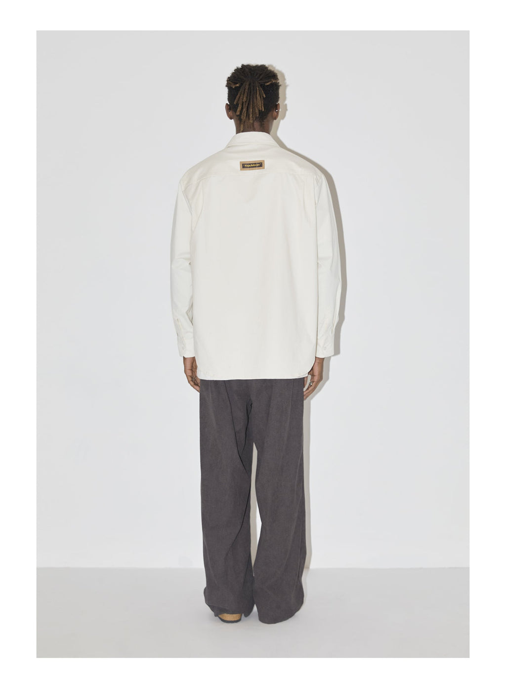 EMPTY REFERENCE Cartoon Puppy LOGO Print Long Sleeved Shirt