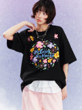 MEDM Graffiti Flower Print Tee