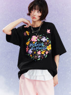 MEDM Graffiti Flower Print Tee