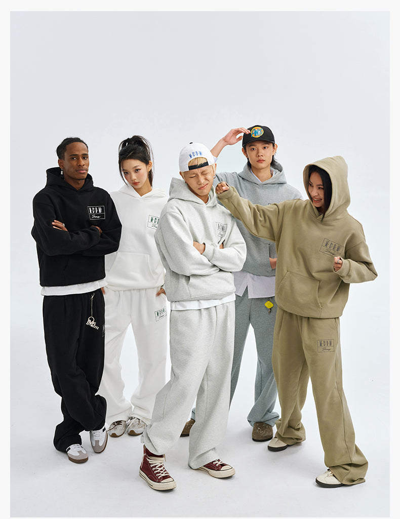MEDM Embroidered Lettered Logo Hoodie & Sweatpants