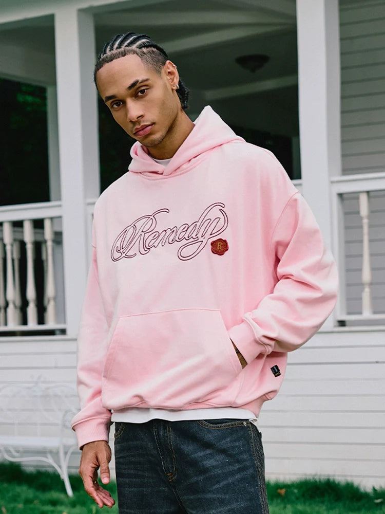 Remedy Metal Wax Seal 3D Logo Embroidered Hoodie