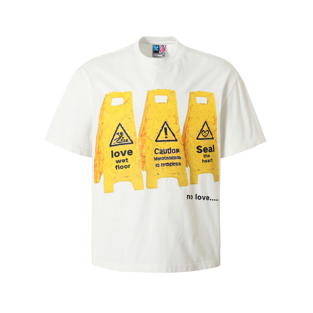 YADcrew “Love Caution Seal” Print Tee
