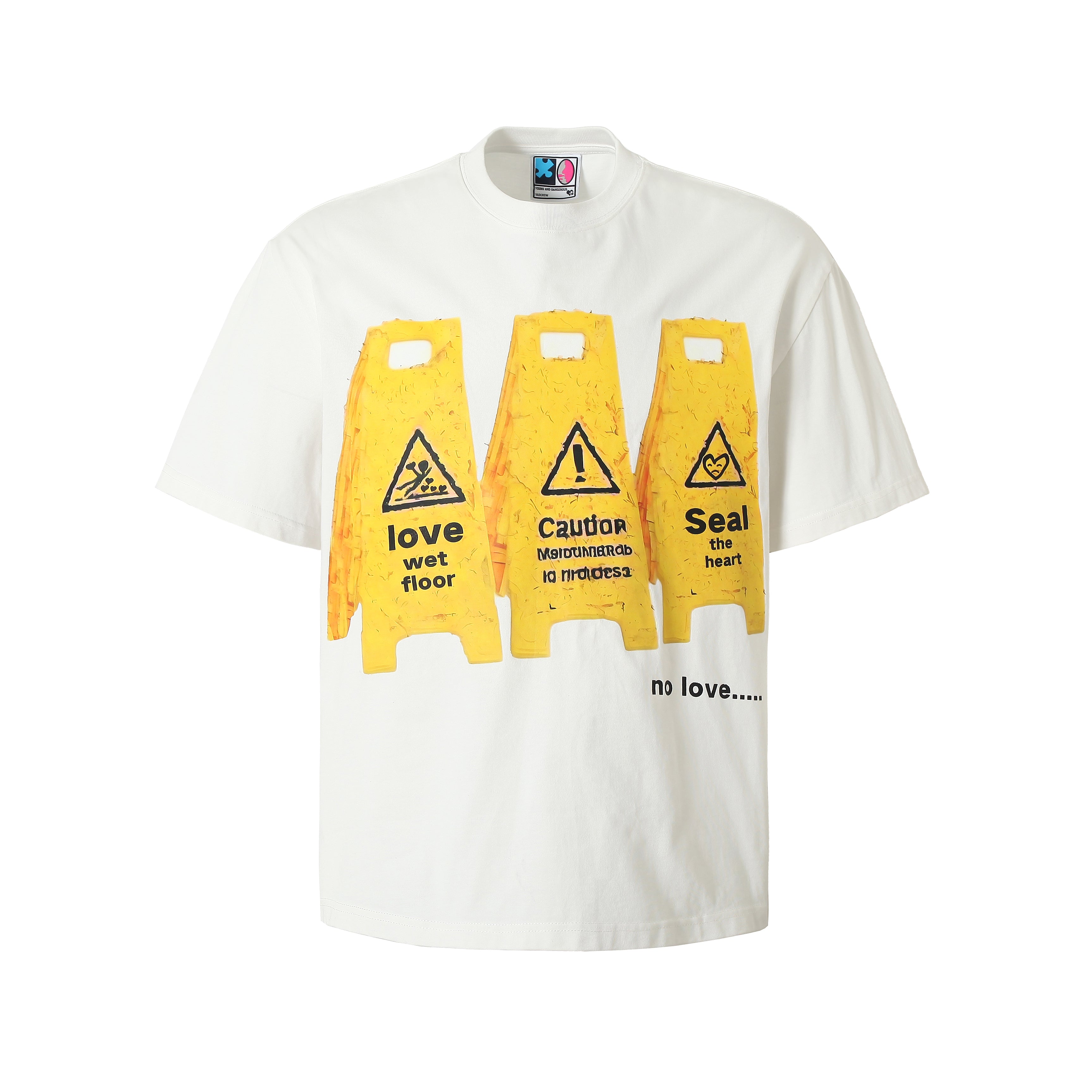 YADcrew “Love Caution Seal” Print Tee