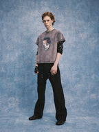 SOD Co. Artwork Print Distressed Washed Tee