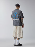 F2CE Aged Mud Dye Printed Slogan Tee