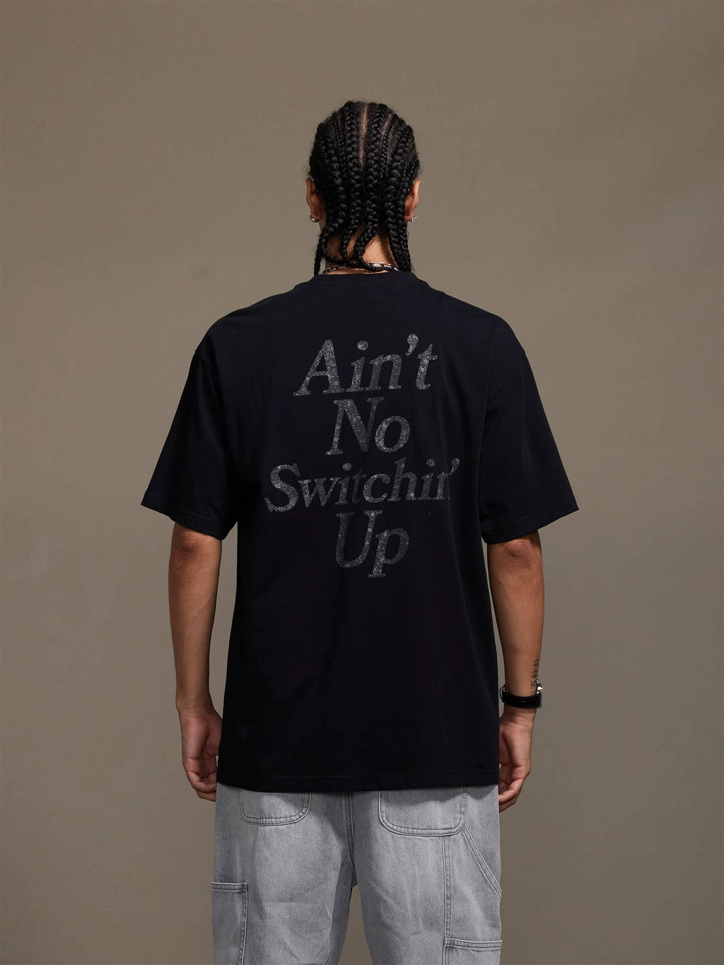 1807 Still Going Glitter Print Short Sleeve Tee