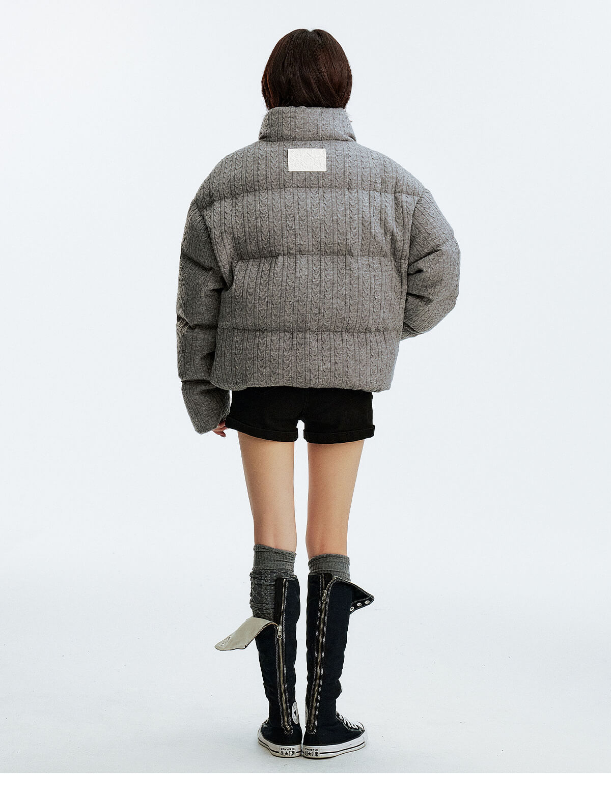 MEDM Cable Knit Down Jacket