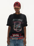BLIND NO PLAN Washed and Aged Overlapping Print Tee