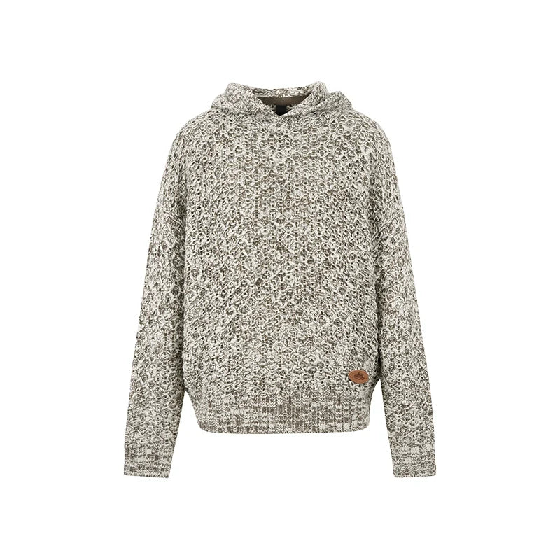 1807 Mixed Yarn Knit Hoodie