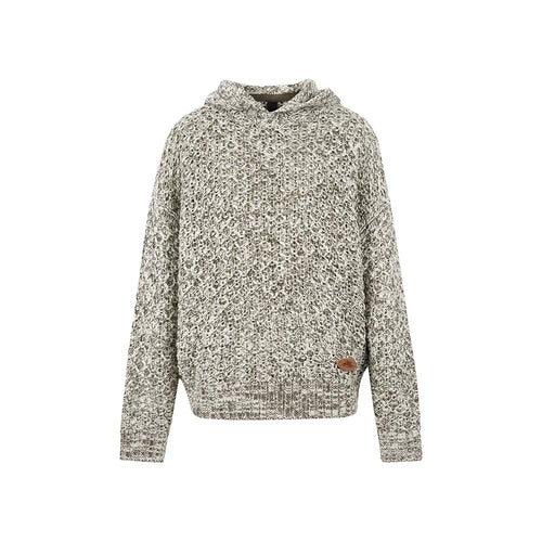 1807 Mixed Yarn Knit Hoodie